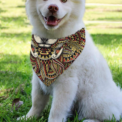 Native American Wolf Spirit Animal Print Over The Collar Dog Bandana
