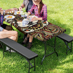 Native American Wolf Spirit Animal Print Picnic Table Cover