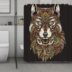 Native American Wolf Spirit Animal Print Polyester Shower Curtain
