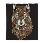 Native American Wolf Spirit Animal Print Polyester Shower Curtain