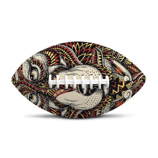 Native American Wolf Spirit Animal Print Rugby Ball