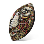 Native American Wolf Spirit Animal Print Rugby Ball