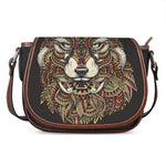 Native American Wolf Spirit Animal Print Saddle Bag