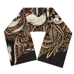 Native American Wolf Spirit Animal Print Scarf