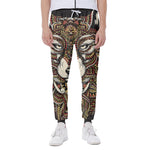 Native American Wolf Spirit Animal Print Scuba Joggers