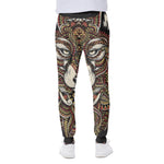 Native American Wolf Spirit Animal Print Scuba Joggers