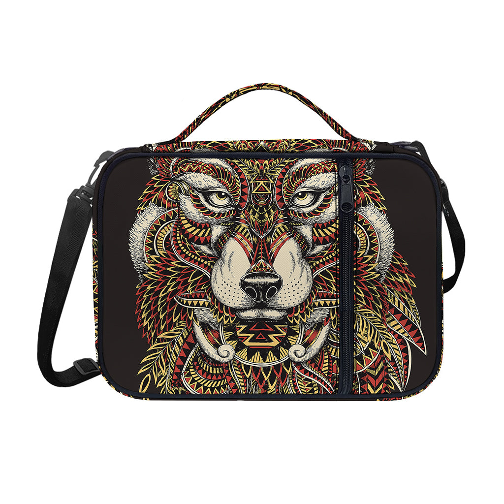 Native American Wolf Spirit Animal Print Shoulder Strap Bible Bag