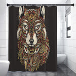 Native American Wolf Spirit Animal Print Shower Curtain
