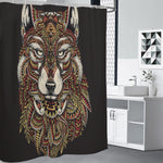 Native American Wolf Spirit Animal Print Shower Curtain