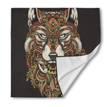 Native American Wolf Spirit Animal Print Silk Bandana