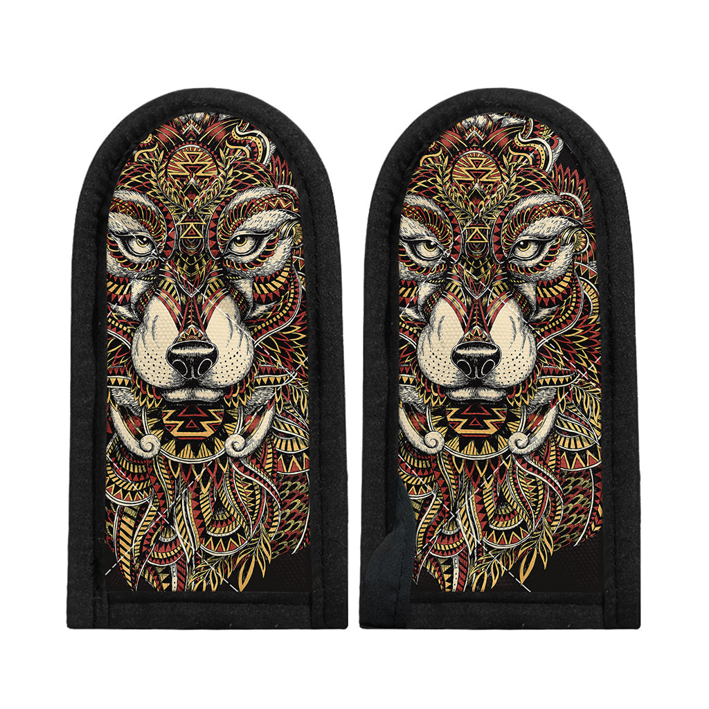 Native American Wolf Spirit Animal Print Skillet Handle Cover