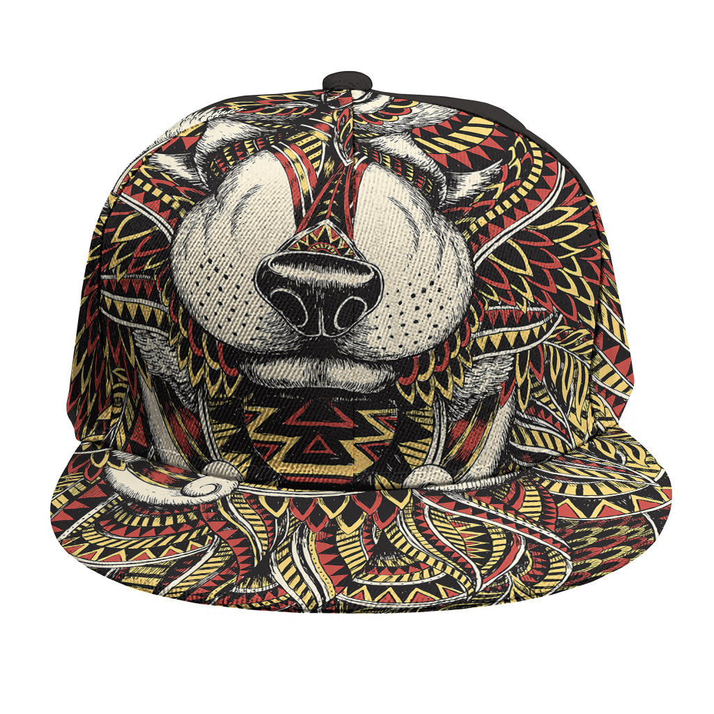 Native American Wolf Spirit Animal Print Snapback Cap