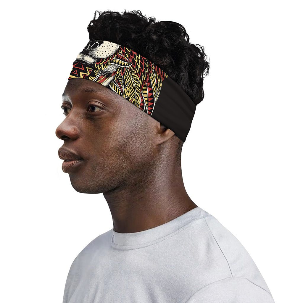 Native American Wolf Spirit Animal Print Sports Headband