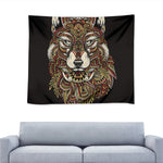 Native American Wolf Spirit Animal Print Tapestry