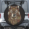 Native American Wolf Spirit Animal Print Tire Cover With Camera Hole