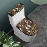 Native American Wolf Spirit Animal Print Toilet Lid And Tank Cover Set
