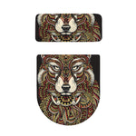 Native American Wolf Spirit Animal Print Toilet Lid And Tank Cover Set
