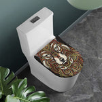 Native American Wolf Spirit Animal Print Toilet Lid Cover