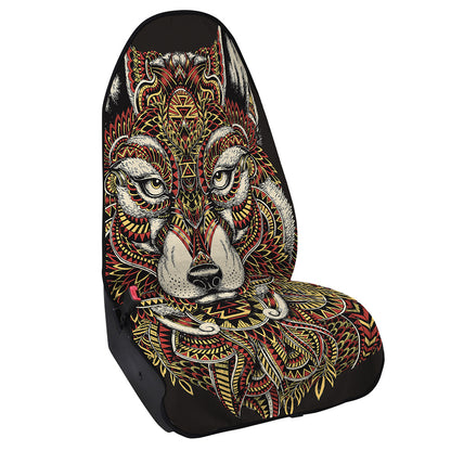 Native American Wolf Spirit Animal Print Waterproof Car Seat Cover