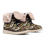 Native American Wolf Spirit Animal Print Winter Boots