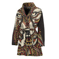 Native American Wolf Spirit Animal Print Women's Bathrobe