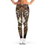 Native American Wolf Spirit Animal Print Women's Leggings