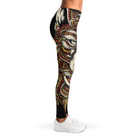 Native American Wolf Spirit Animal Print Women's Leggings