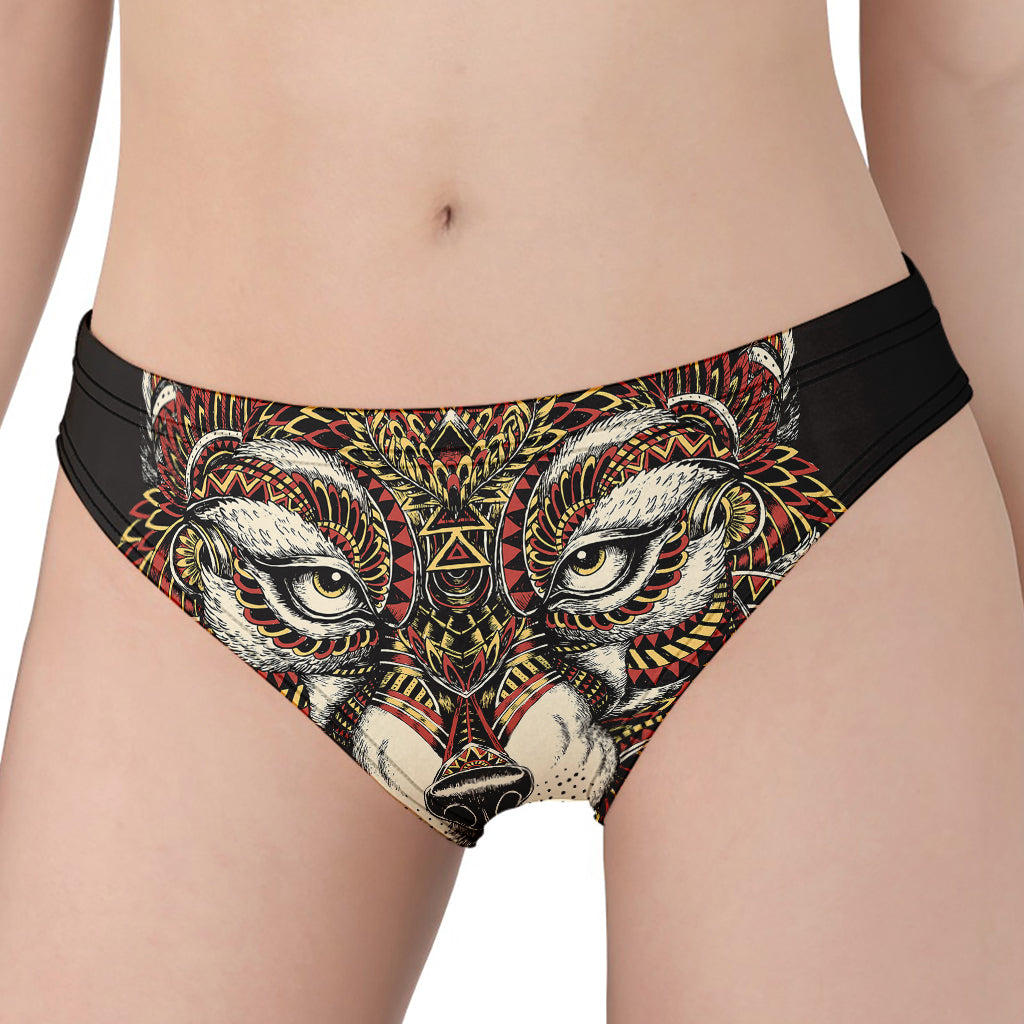 Native American Wolf Spirit Animal Print Women's Panties