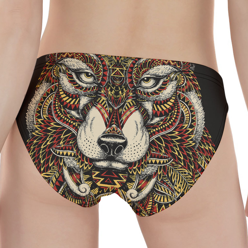 Native American Wolf Spirit Animal Print Women's Panties