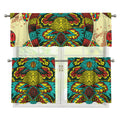 Native Bohemian Sea Turtle Print 3 Piece Kitchen Curtains