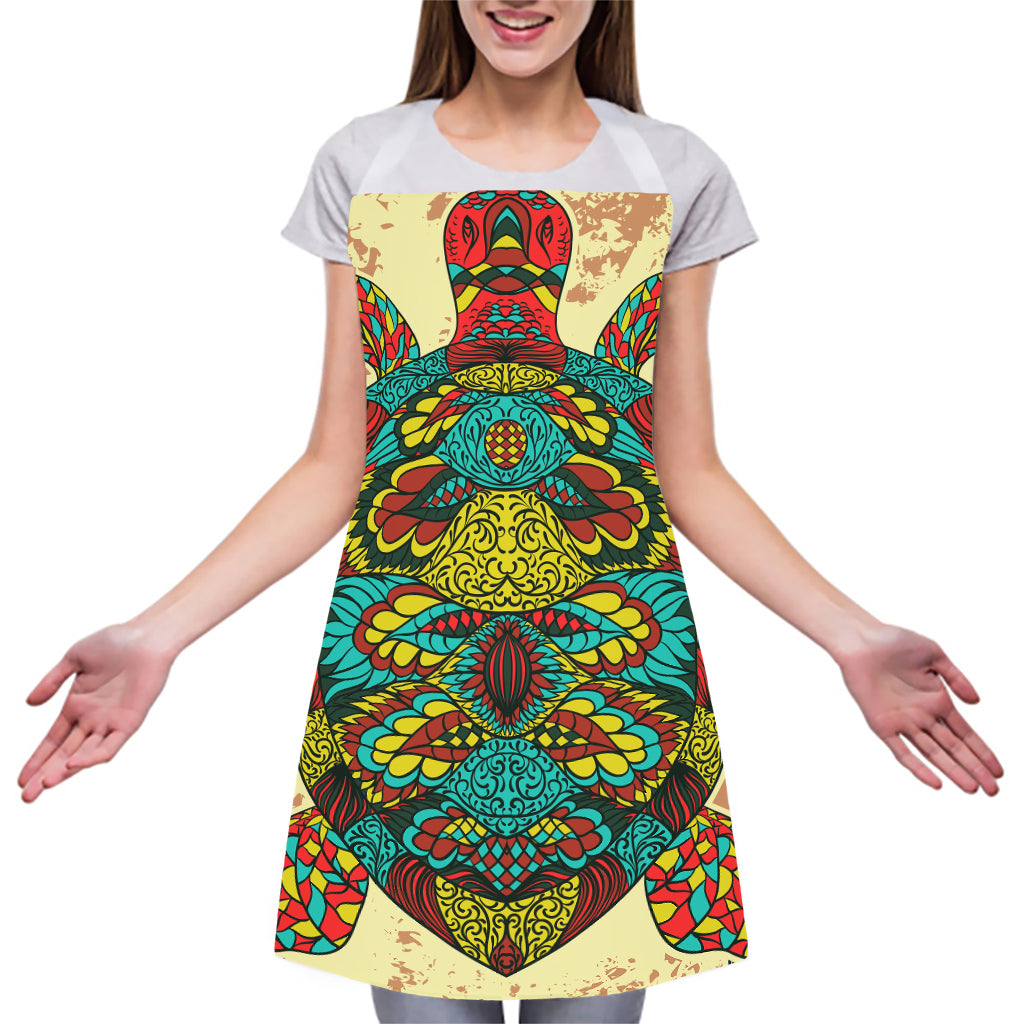 Native Bohemian Sea Turtle Print Adjustable Apron