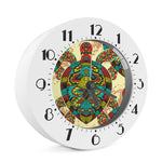 Native Bohemian Sea Turtle Print Alarm Clock