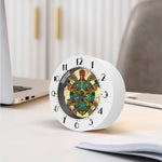 Native Bohemian Sea Turtle Print Alarm Clock