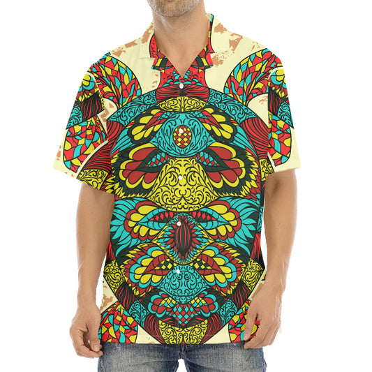 Native Bohemian Sea Turtle Print Aloha Shirt