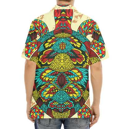 Native Bohemian Sea Turtle Print Aloha Shirt