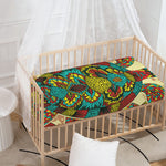 Native Bohemian Sea Turtle Print Baby Crib Sheet