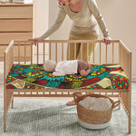 Native Bohemian Sea Turtle Print Baby Crib Sheet