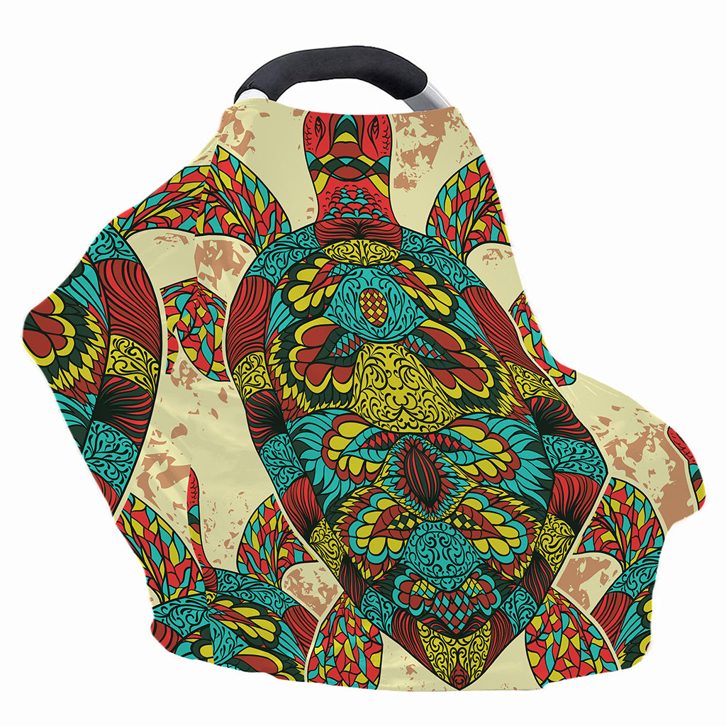 Native Bohemian Sea Turtle Print Baby Seat Cover