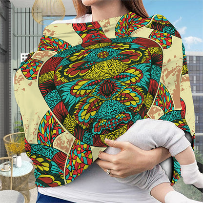 Native Bohemian Sea Turtle Print Baby Seat Cover