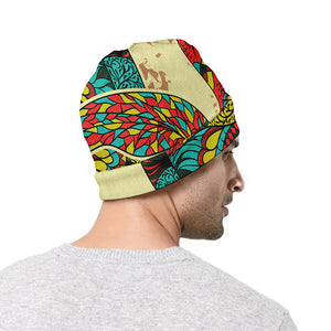 Native Bohemian Sea Turtle Print Beanie