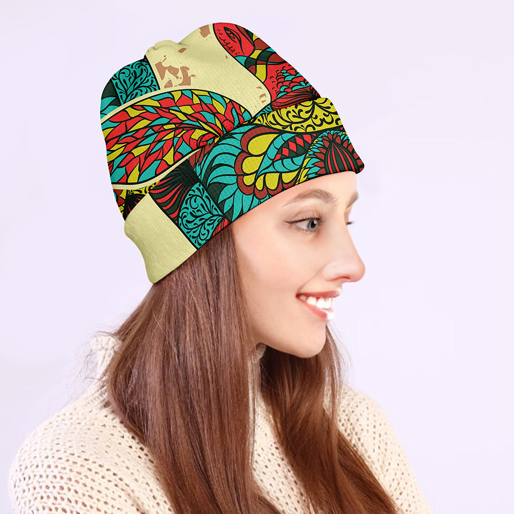 Native Bohemian Sea Turtle Print Beanie