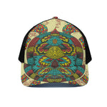 Native Bohemian Sea Turtle Print Black Mesh Trucker Cap