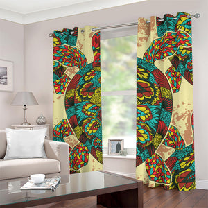 Native Bohemian Sea Turtle Print Blackout Grommet Curtains