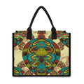 Native Bohemian Sea Turtle Print Canvas Tote Bag