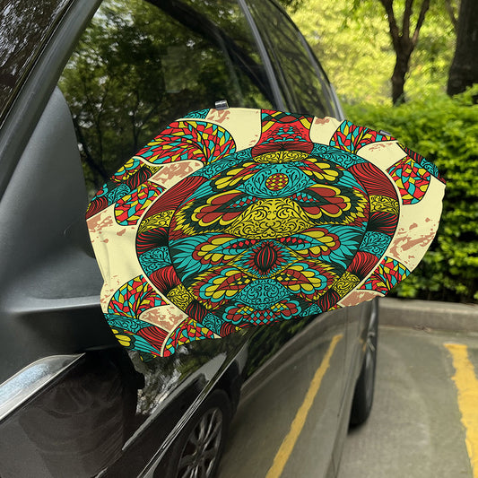 Native Bohemian Sea Turtle Print Car Side Mirror Covers