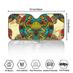 Native Bohemian Sea Turtle Print Car Windshield Sun Shade