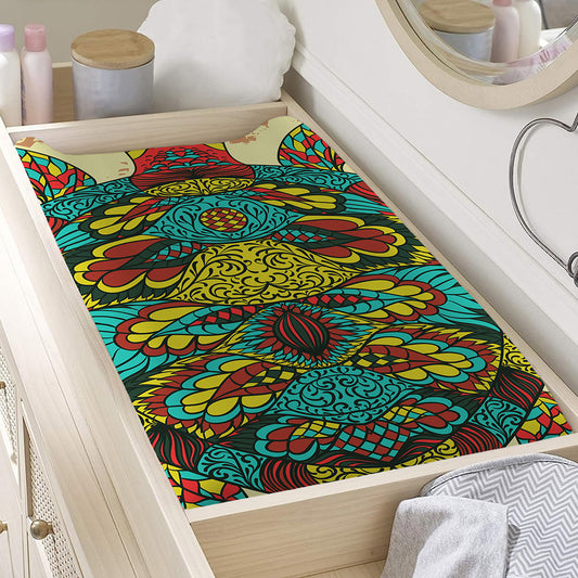 Native Bohemian Sea Turtle Print Changing Pad Cover
