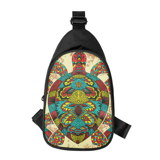 Native Bohemian Sea Turtle Print Chest Bag