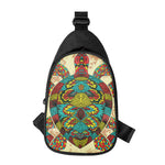 Native Bohemian Sea Turtle Print Chest Bag