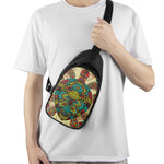 Native Bohemian Sea Turtle Print Chest Bag